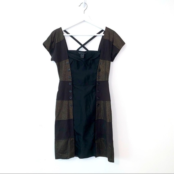 Marc by Marc Jacobs Louisa Dress in black & gold XS - Picture 1 of 6